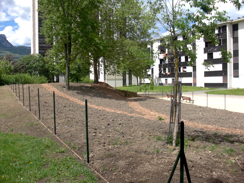 La mise en place de la clôture au printemps 2012