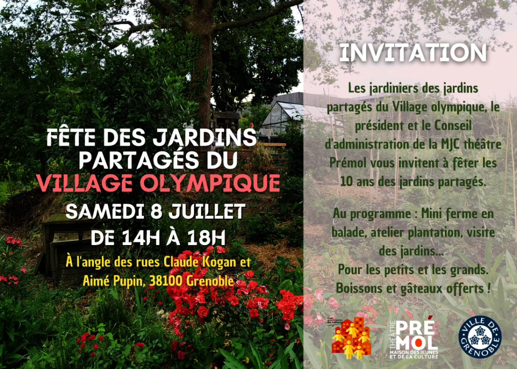 Programme de la fête des jardins partagés du Village Olympique