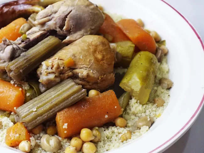 couscous fèves et cardons